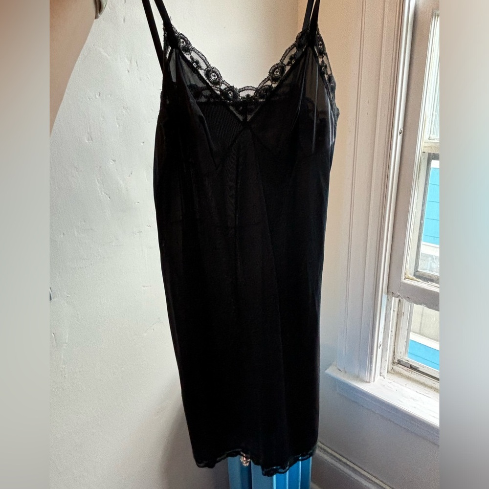Vintage Black Lingerie Slip NWOT